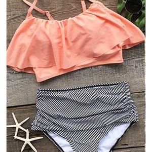 Cupshe Seaside High-Waisted Bikini Set
